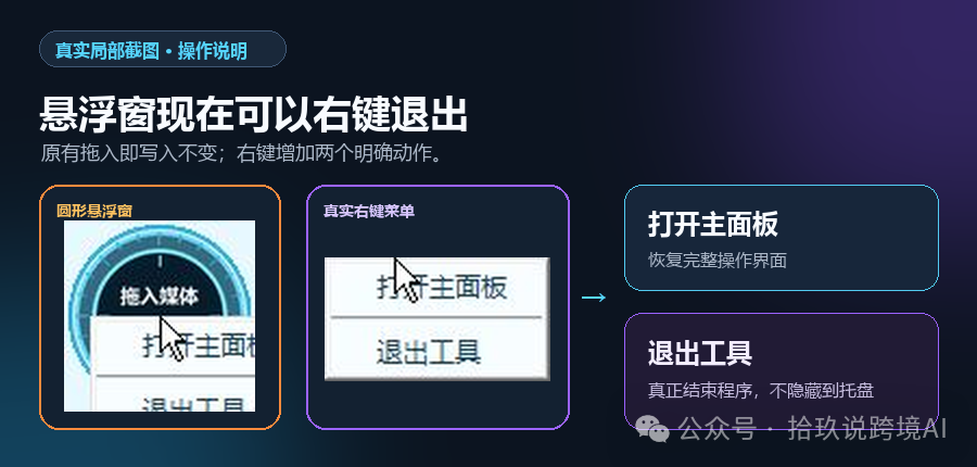 AI 人物媒体标签工具文章中的悬浮窗操作图